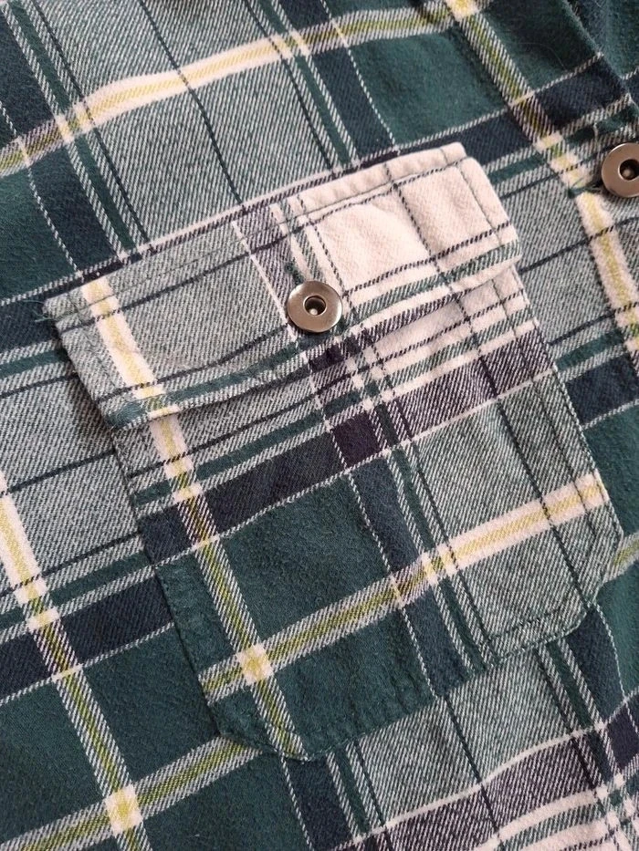 Camisa de mujer de franela a cuadros verde/blanco Cache Cache - Talla 34 – photo 6